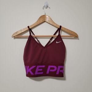 Nike Pro Maroon and Purple Sports Bra